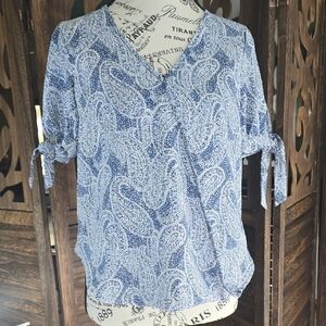 Michael Kors‎ Blue Paisley Blouse